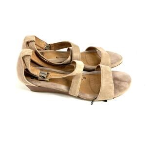 Sofft Innis Strappy Wedge Heeled Sandals in Baywater Suede